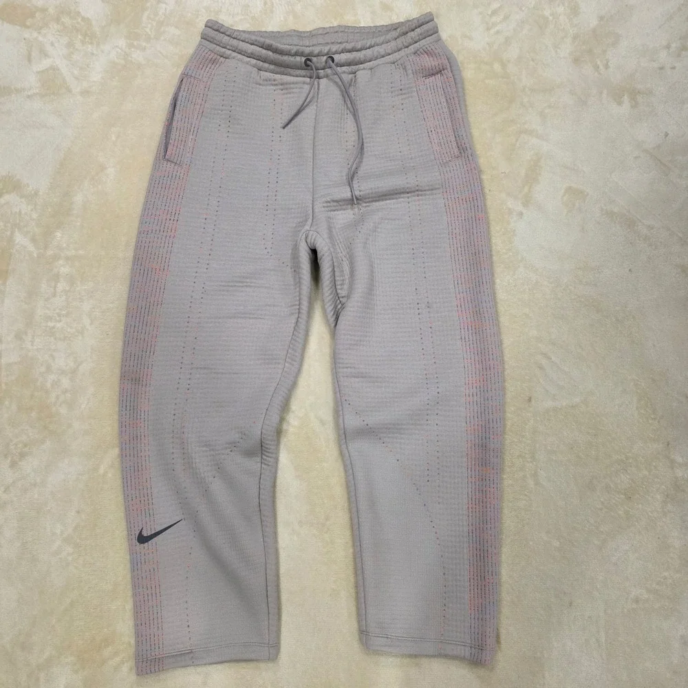 Nike City Ready Fleece Textured Training Pants Grey Orange Women's M CU5130-016